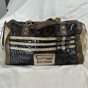 Guess ln Faux Crocodile Hand Bag